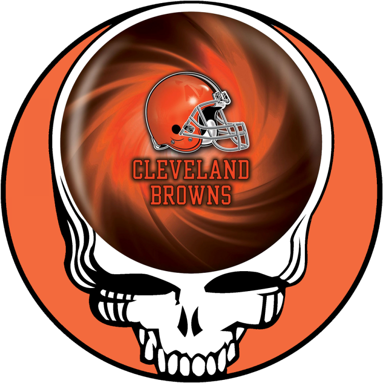 Cleveland Browns skull logo iron on transfers